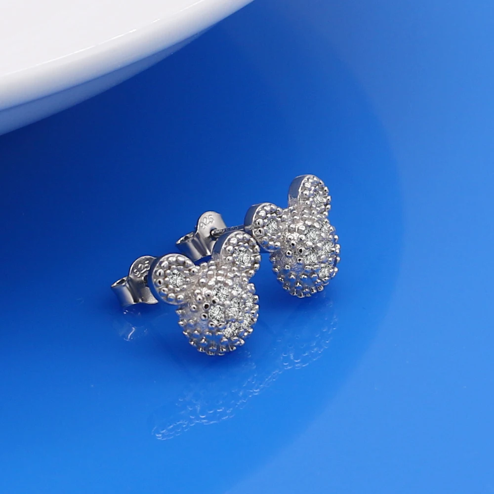 Женские серьги из серебра 925 пробы с Микки Маусом|Серьги-гвоздики| |