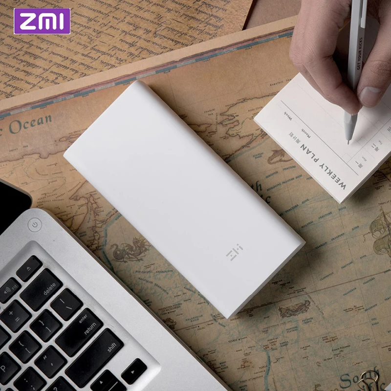 Внешний аккумулятор ZMI QC3.0 20000 мАч 18 Вт портативный внешний с цифровым дисплеем