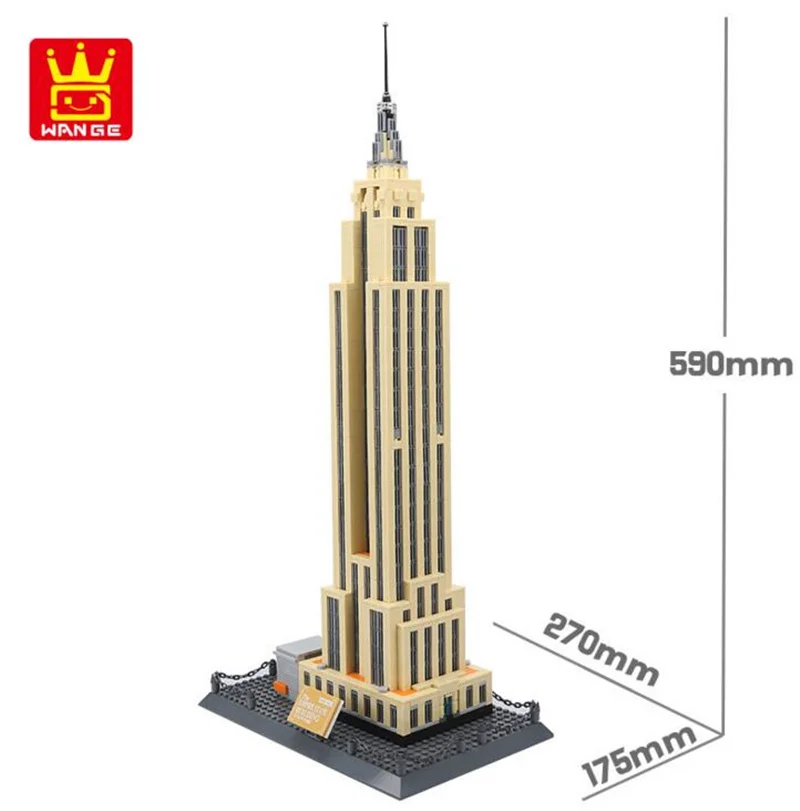 

Wange Architecture series the Empire State Building Model Building Blocks set Classic landmark house education Toys for children