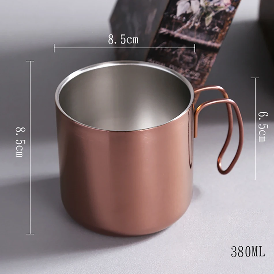 Only Cup 380 мл креативная кофейная чашка из нержавеющей стали, блестящая, деловая, для офиса, школы, дома, кофе, молоко, термо кружки, бутылка, стакан, термос - Цвет: Only Cup