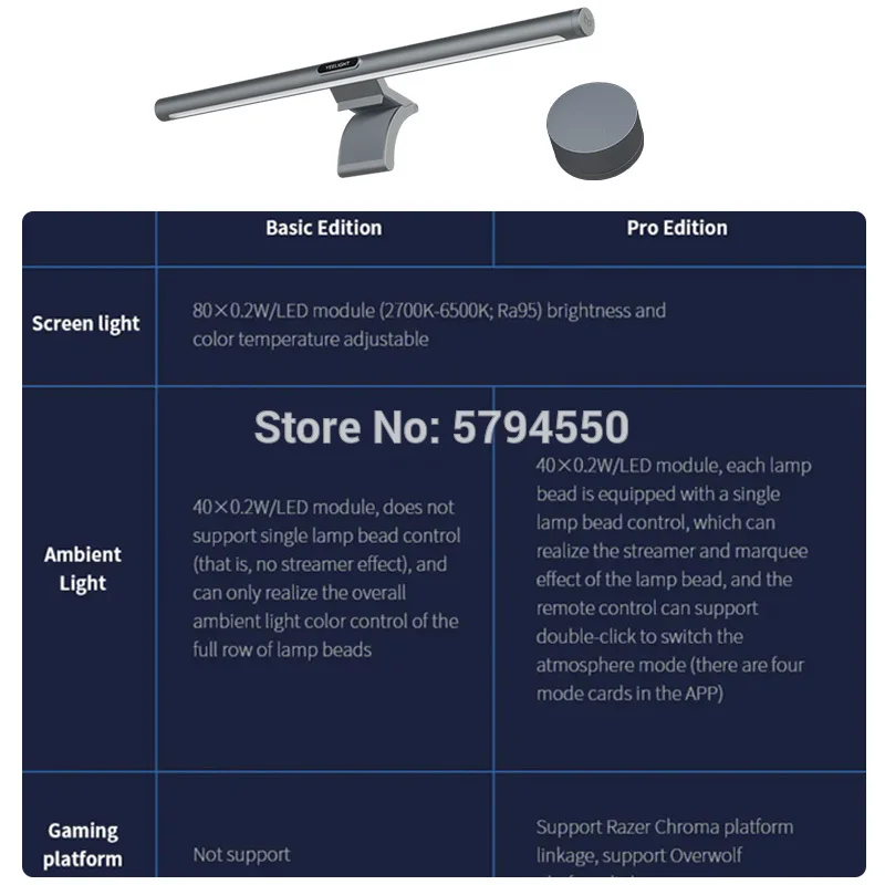 

Yeelight Screen Light Bar Pro Computer LED Display Hanging Lamp Game Bar RGB Ra95 Dimmable PC USB Lamp Mi Home APP Control