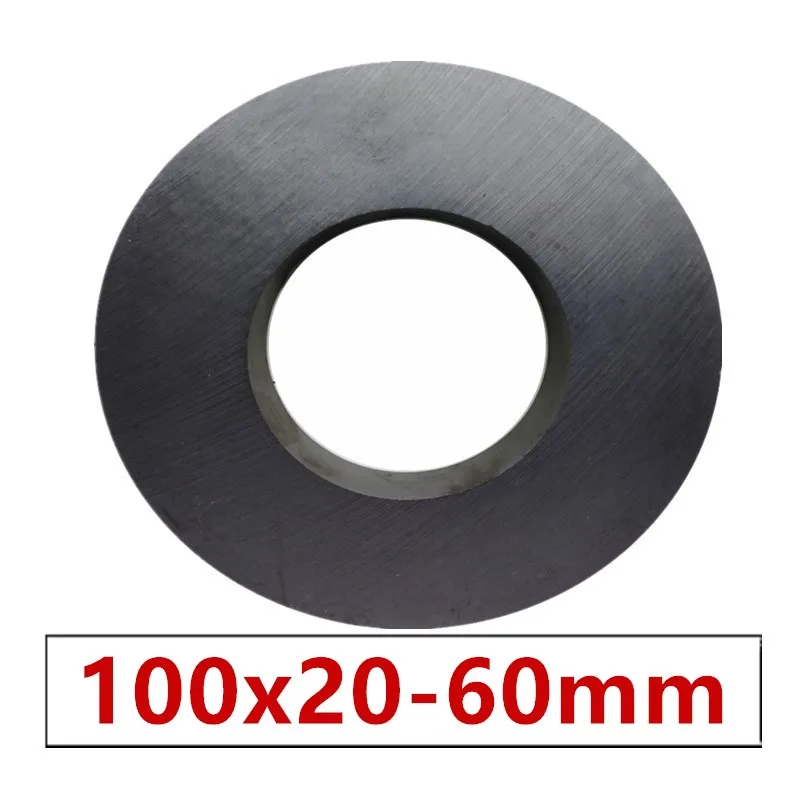 1pcs Ring Ferrite Magnet 100x20 mm Hole 60mm Permanent magnet 100mm x 20mm Black Round Speaker ceramic magnet 100*20 100-60x20mm