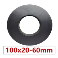 1pcs ring ferrite magnet 100x20 mm hole 60mm permanent magnet 100mm x 20mm black round speaker ceramic magnet 10020 100 60x20mm