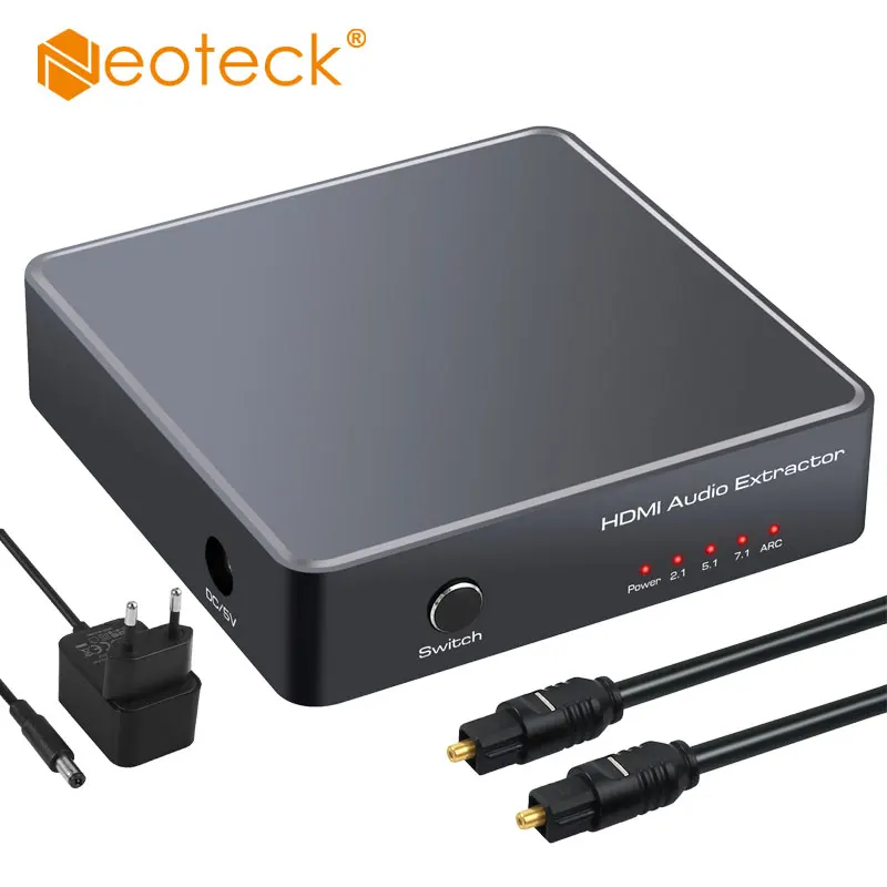 Аудиоадаптер Neoteck 4K HDMI 3 5 мм TOSLINK SPDIF | Электроника