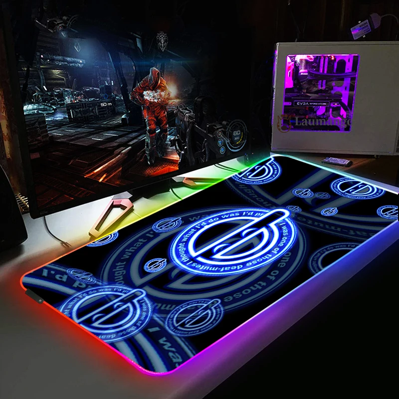 

Ghost In The Shell Mousepad Gamer Girl Mouse Pad Large Backlit Mat Pc Complete Table Gaming Keyboard RGB Carpet Xxl Desk Mats
