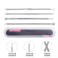 electroplating acne needle 4 piece set to remove blackheads and acne needles double headed acne picking needles acne skin care