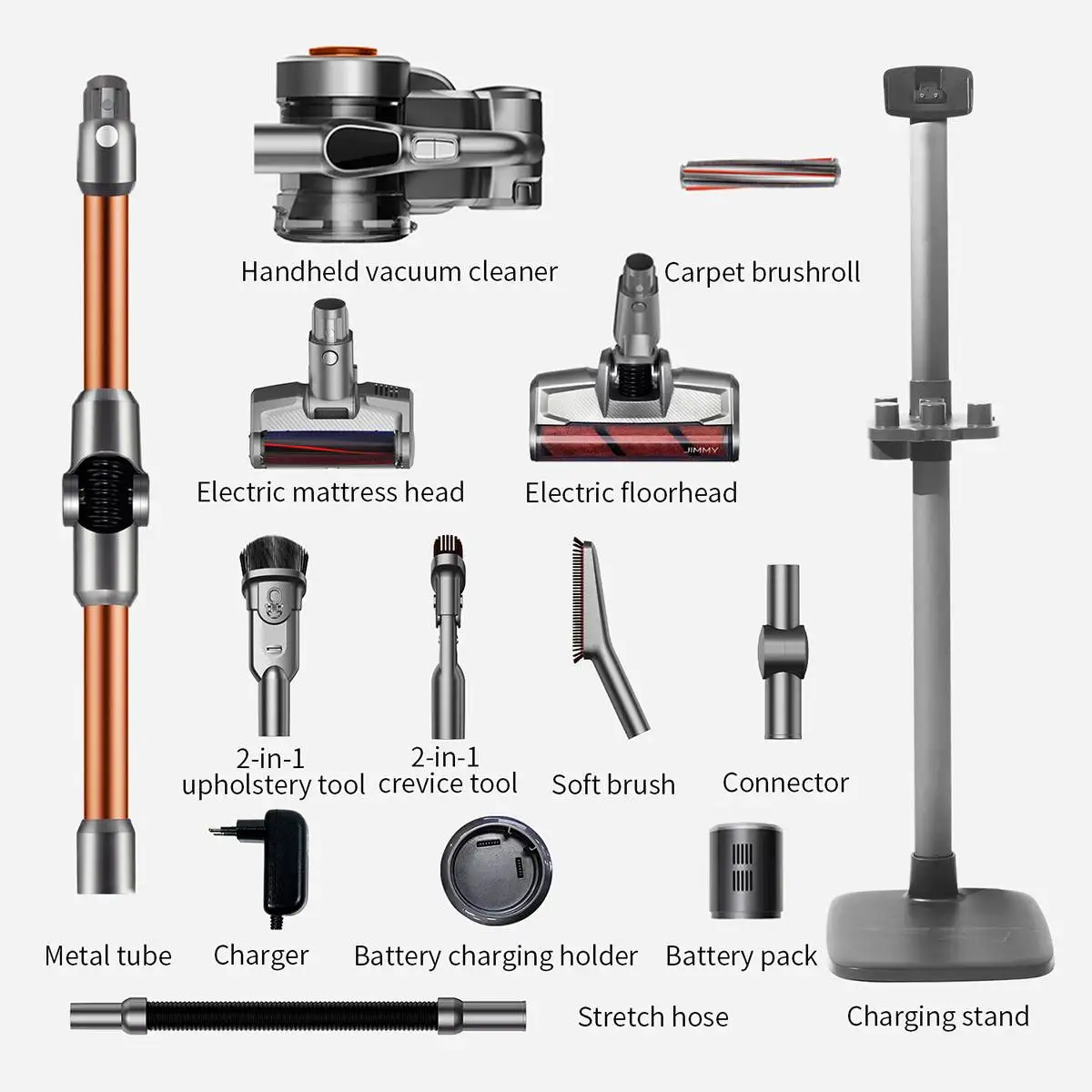 JIMMY H9 Pro Cordless Handheld Vacuum Cleaner 4 Modes 25000Pa Suction 200AW LED Display Home Hard Floor Carpet Car Pet EU Plug
JIMMY H9 Pro Cordless Handheld Vacuum Cleaner 4 Modes 25000Pa Suction 200AW LED Display Home Hard Floor Carpet Car Pet EU Plug