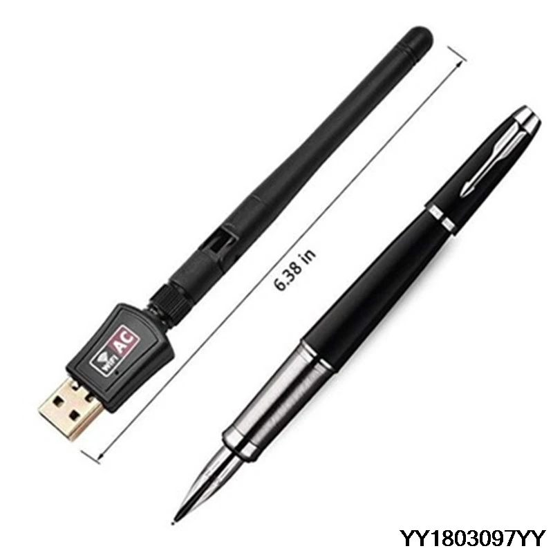 Wifi адаптер USB Двухдиапазонный 600 Мбит/с 5 8 Г/2 4 ГГц LAN антенна ключ для Win 7 10 Mac Vista