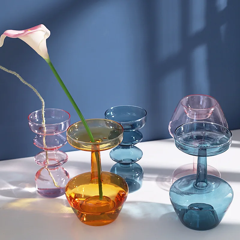 

Glass Vase Potted Decoration Nordic Decorative Vase Hydroponic Terrarium Arrangement Container Flower Table Vase
