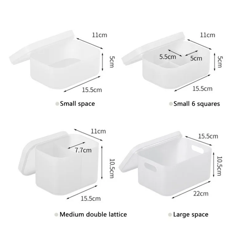 Пластиковый органайзер для косметики с крышкой настольный контейнер хранения и