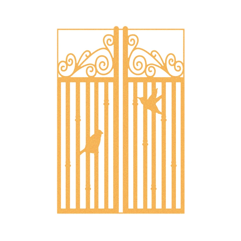 Palisade дверь и птица металлические режущие штампы для скрапбукинга карты
