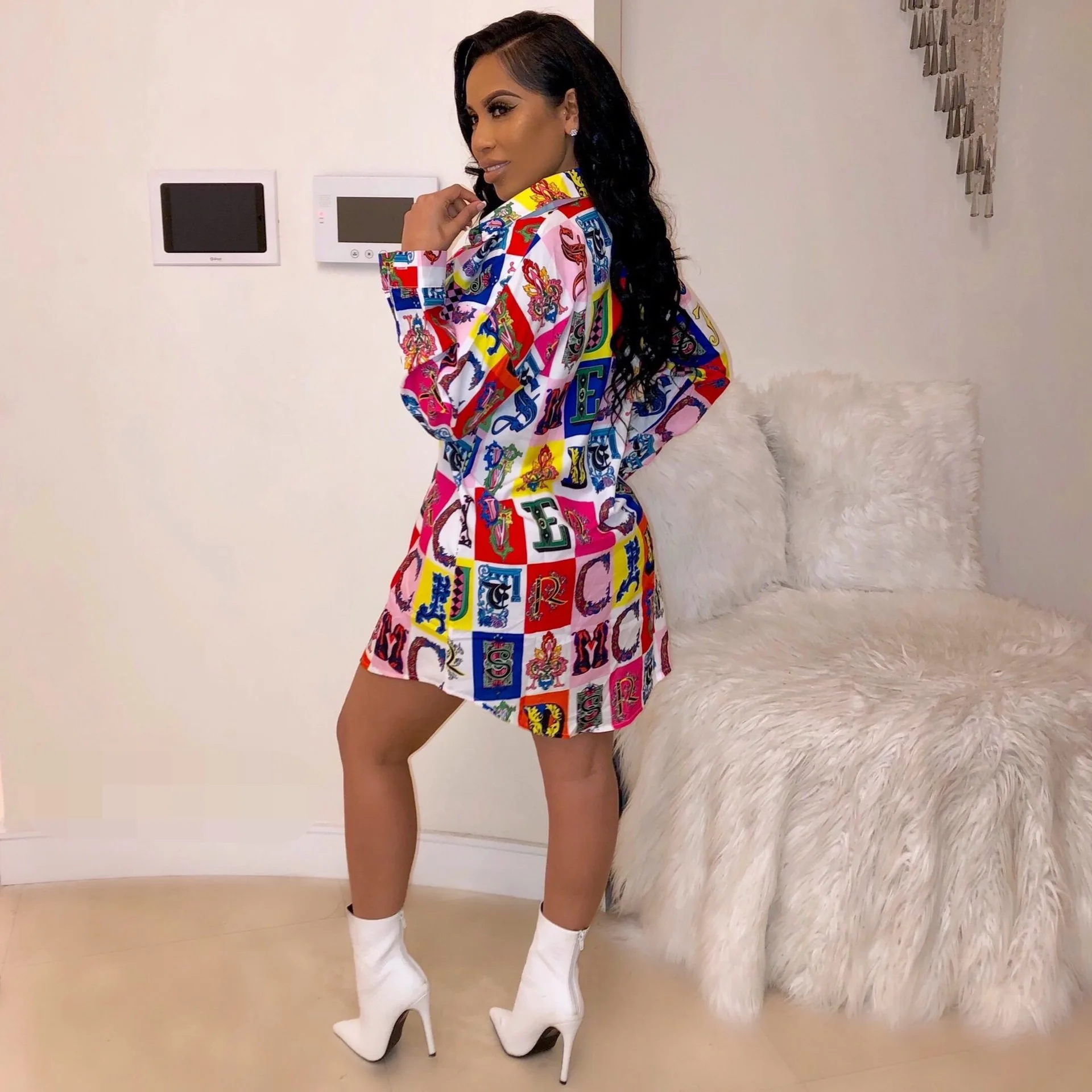 2019 модная новая Африканская Этническая женская рубашка с цифровым принтом