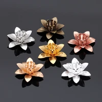 10pcs 615mm copper filigree flowers base connector bead cap charms pendants setting for jewelry making craft components diy
