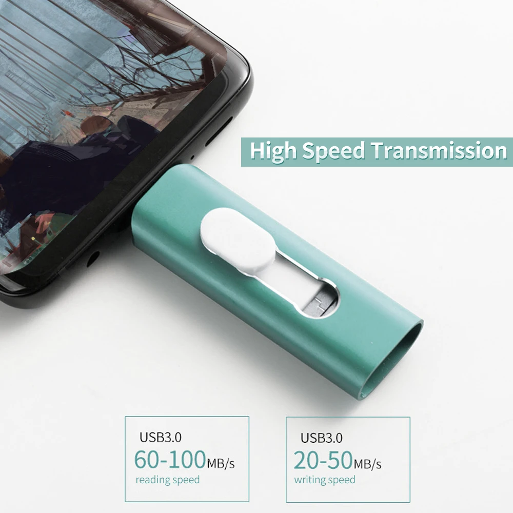 yvonne y15d usb flash drive usb3 0 high speed telescopic 128gb 64gb usb type c micro usb three ports otg u disk usb memory stick free global shipping
