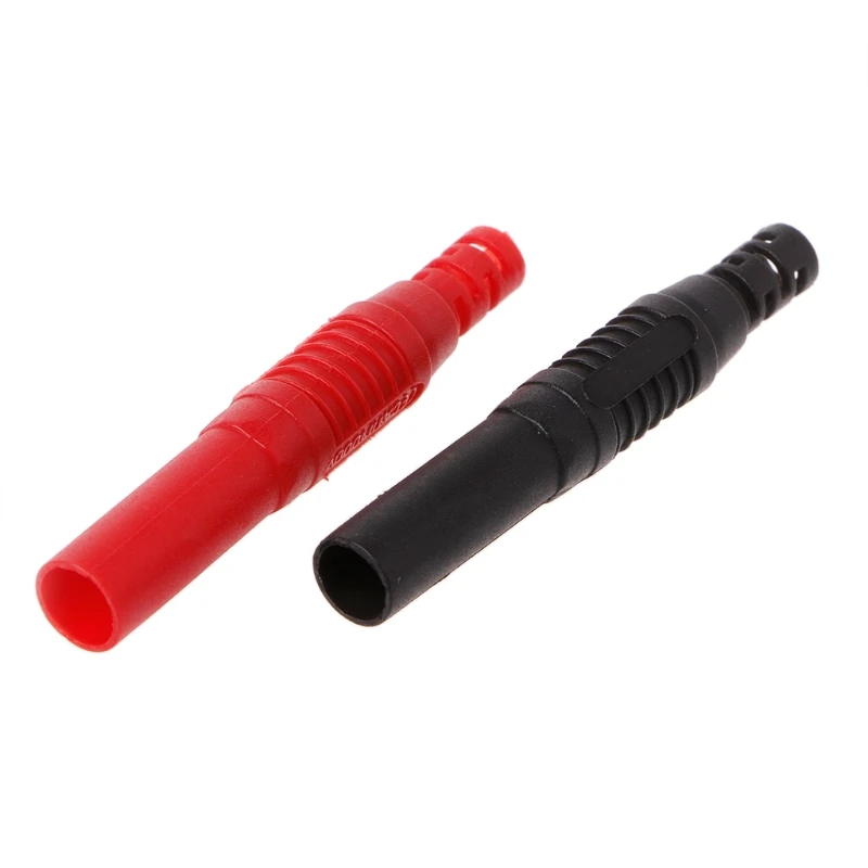 

10 Pcs Straight Insulated Safety 4mm Male Banana Plug Wire Solder DIY Connectors