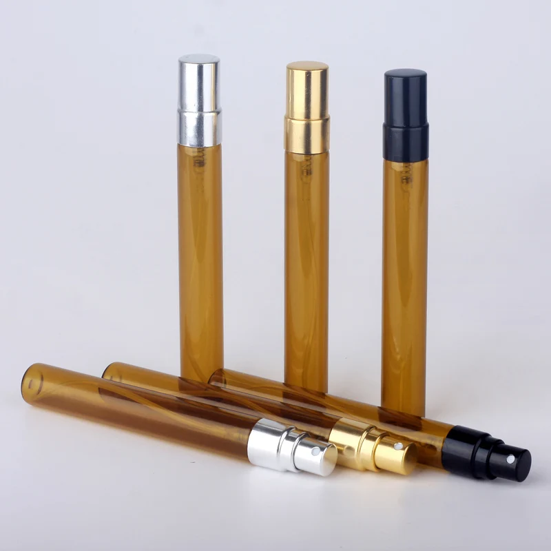 100Pieces/Lot 10ml Perfume Bottle Empty Spray Amber Atomizer perfume Cosmetic Container Travel | Красота и здоровье