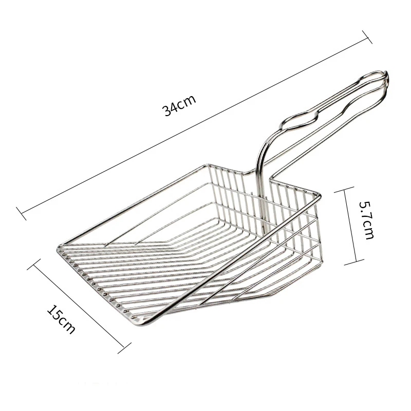 Лопатка для кошачьего туалета металлический ковш из нержавеющей стали лопатка
