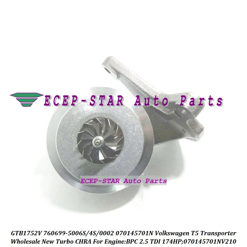 Турбо картридж CHRA GTB1752V 760699 5002S 0004 0002 070145701NX 070145701NV для VW T5 Transporter БПК 2.5L|turbo