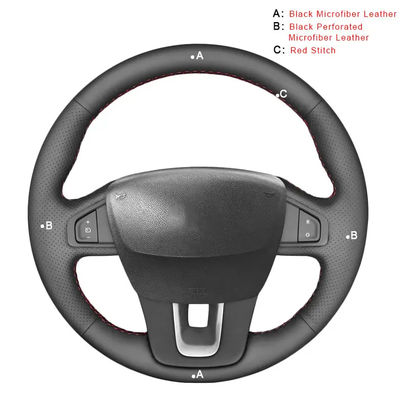 Microfiber Leather Автомобильная оплетка на крышке рулевого колеса для Renault Laguna 2008- широта 2010- Renault samsung SM5 2009- авточехлы - Название цвета: Microfiber Leather