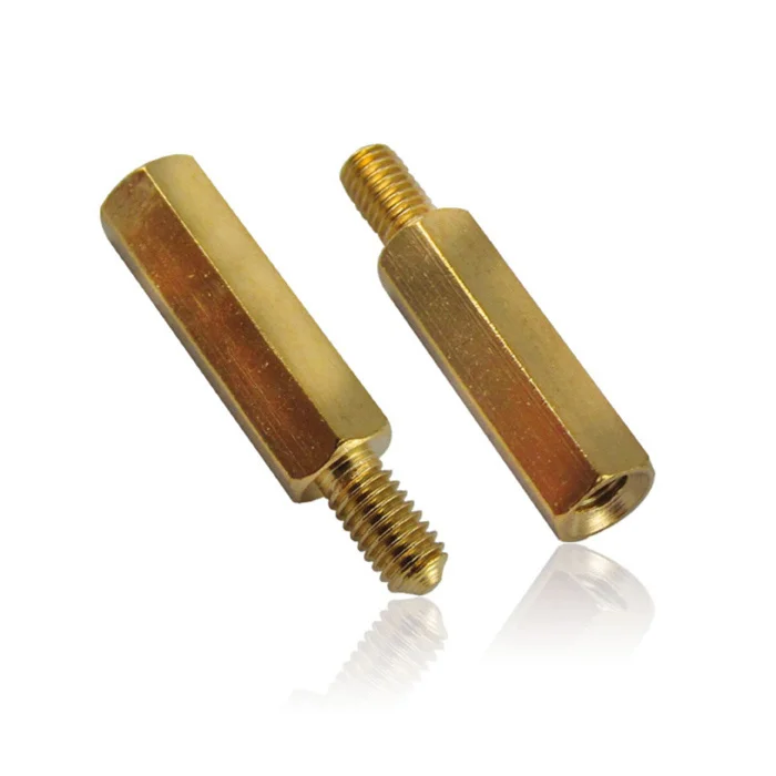 Одноголовый шестигранный медный цилиндр M3 латунные столбы H59 разделительный