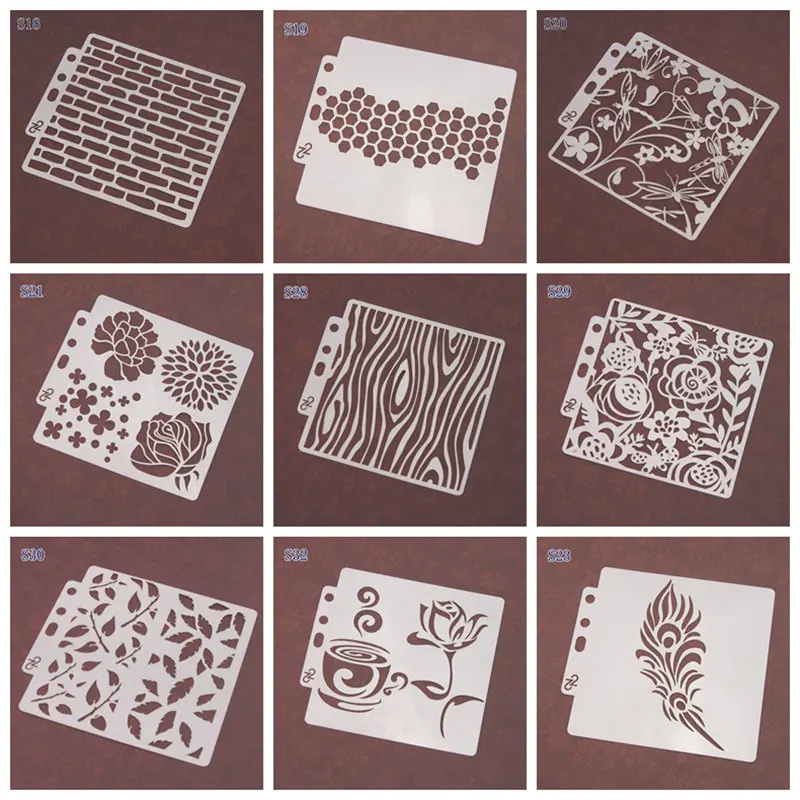 Трафареты для стен скрапбукинг цветочный альбом декоративное тиснение бумажные