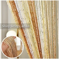 shiny tassel string door curtain luxury string curtain valance line curtains solid color window room divider cortinas 100x200cm