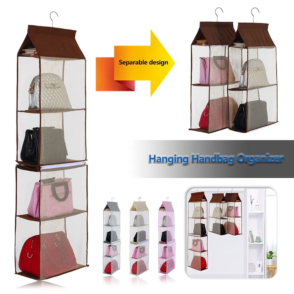 Подвесной органайзер для гардероба складной кошелек с защитой от пыли сумка