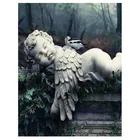 5D полная квадратная круглая дрель искусство Крылья Ангела мозаика вышивка крест с ангелами Ститч алмазная живопись Домашний декор крафт XN1084