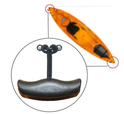 Партия из 2-х ручных Т-образных ручек для переноски Каяка с шнуром и накладными