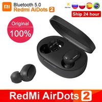 original xiaomi redmi airdots 2 tws true wireless bluetooth earphone stereo bass 5 0 headset with mic handsfree earbuds air2 s