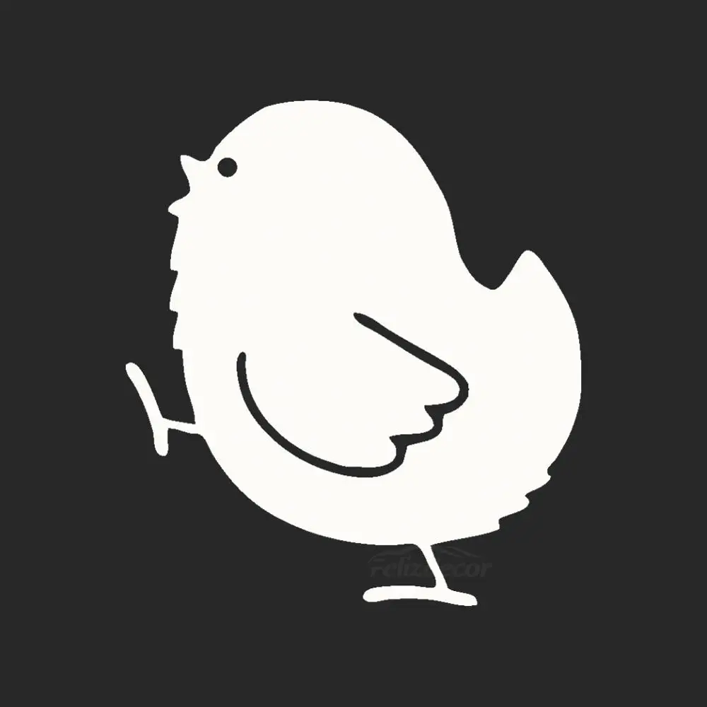 Курица ребенок учится ходить виниловые автомобильные наклейки для ребенка Окно