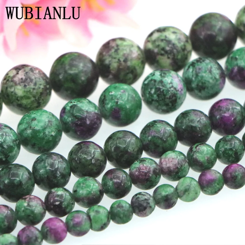 

WUBIANLU 6-14 мм, эпидот, Zoisite, цвет турмалина, каменные бусины, для самостоятельного изготовления ювелирных изделий Изготовление браслета ожерел...