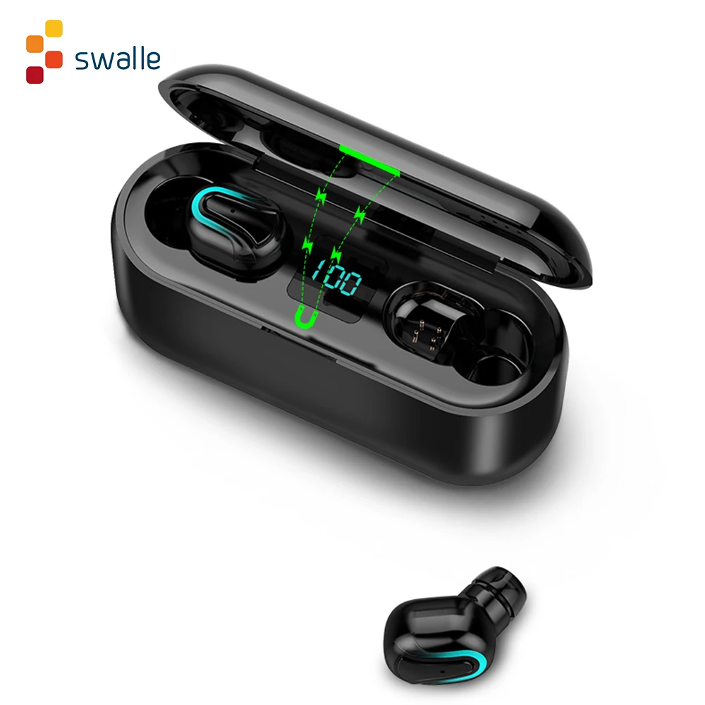 Swalle наушники TWS Беспроводной стерео гарнитура для Airpods Bluetooth с Зарядное