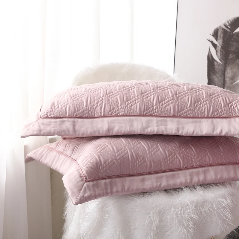 New Pink Soft tencel Quilting lace bed cover Bed Skirt Bedspread Sheet Cover Pillowcase Bedding Set 3pcs | Дом и сад