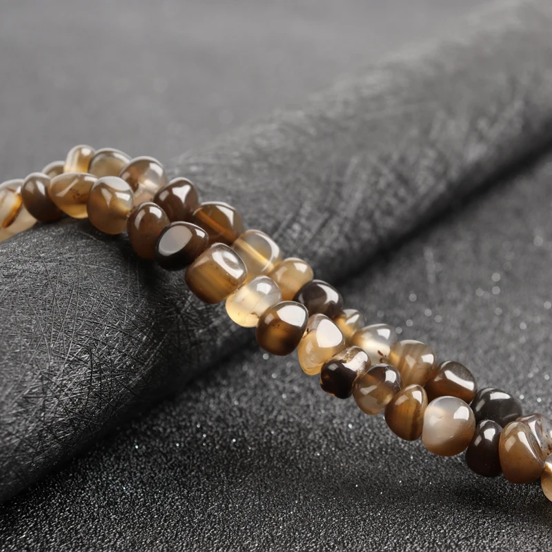 

Coffee Irregular Dragon Pattern Agate Beads Natural Stone For Jewelry Making 8mm DIY Bracelets Material