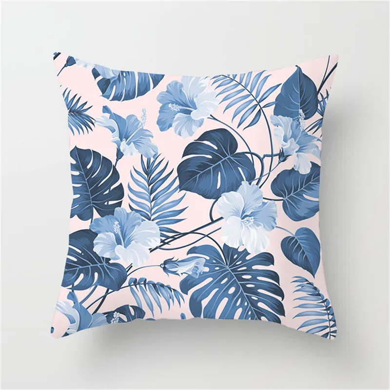 

Fuwatacchi Painted Plant Cushion Cover Leaf Pineapple Flower Decoration Pillow Cover Home Sofa Throw Polyester Pillowcases