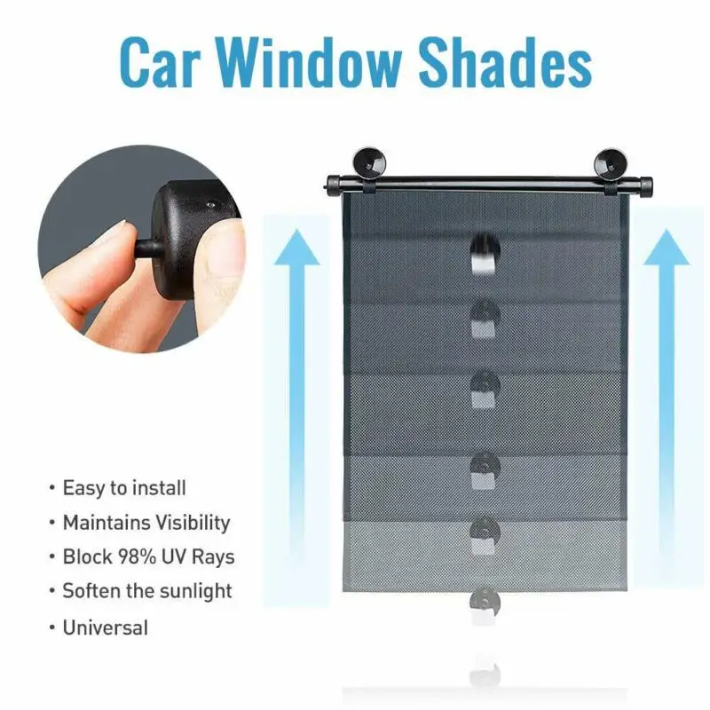 

Easy Installation Car Roller Shades Retractable Side Window Suitable For All Cars