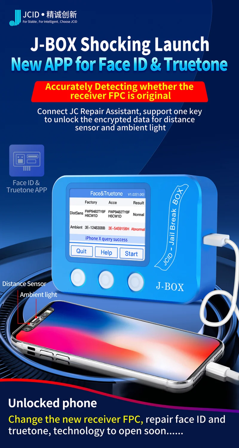 

JC J-BOX Jail Break Box for bypass ID Password On IOS Device PC Free/ Query Wi-fi / Bluetooth Address for iphone 6-X