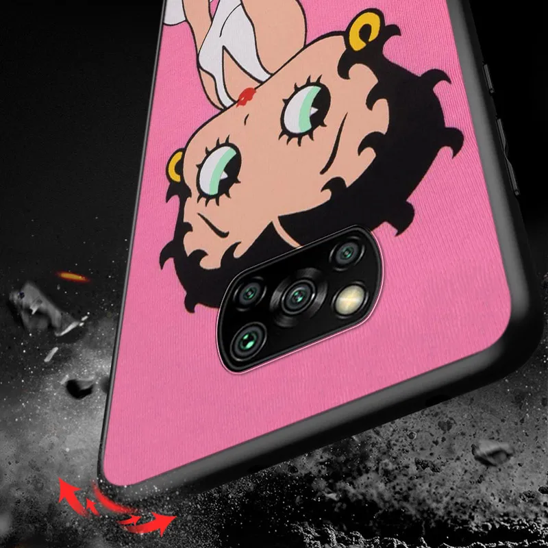 

Pink Betty Boop For XiaoMi Poco X2 X3 NFC M2 M3 F1 F2 C3 Pro Mi Mix 3 Play A3 A2 A1 CC9E CC9 5X 6X 5 6 Lite Phone Case