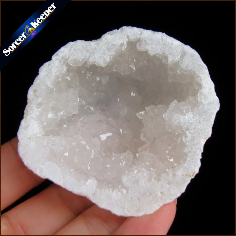 

61g Natural Stone Egg Shape Raw Geode Mineral Quartz Crystal Cluster Druzy Drusy Elestial Skeletal Agate Specimen LS538