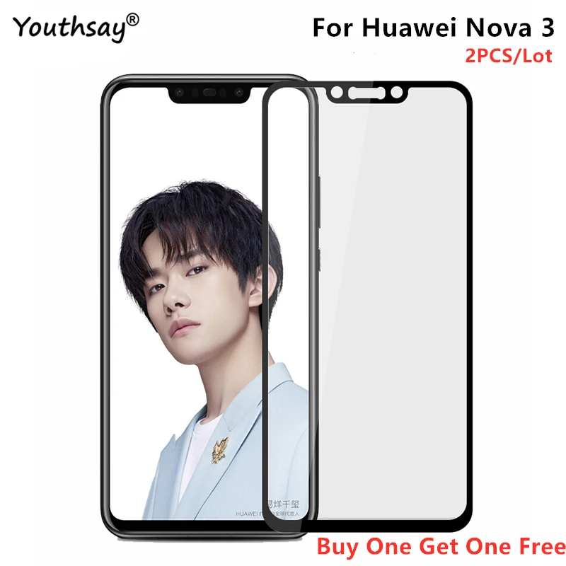 Стекло для Huawei Nova 3 Защита экрана 2 шт. полное покрытие клеем пленка Nova3 стекло
