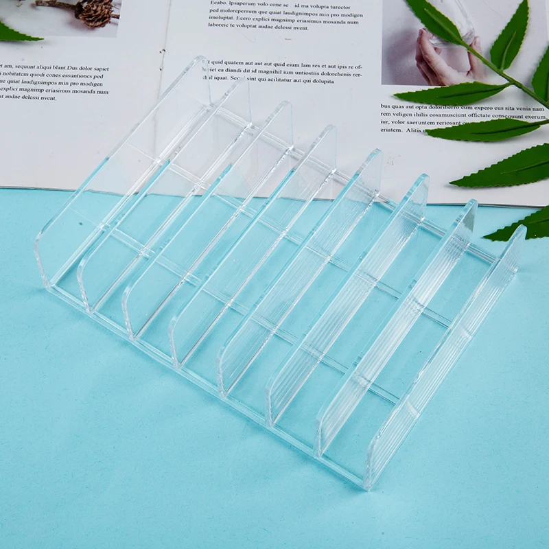 

7 Grids Clear Acrylic Eyeshadow Compact Organizer Drawer Organization Transparent Slot Cosmetics Case Divider Makeup Storage Box