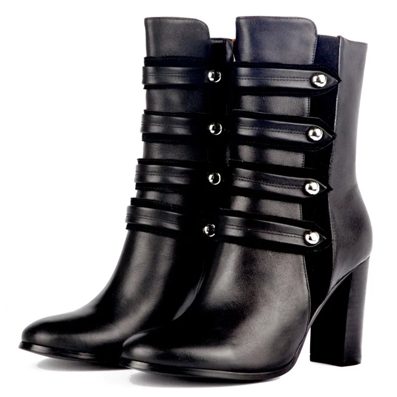 Женские зимние ботинки из натуральной кожи женские весенние ботильоны замши