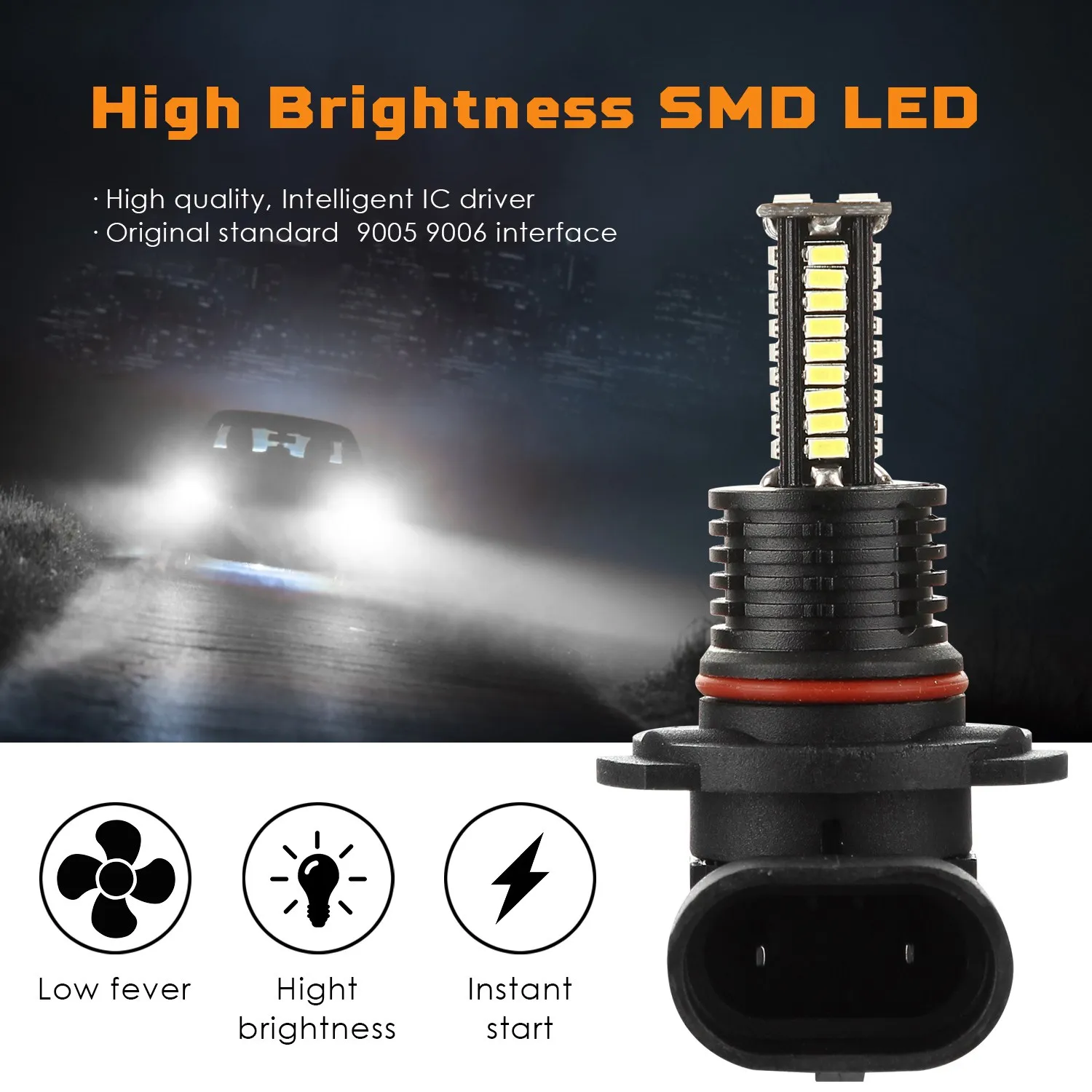 2 шт. P13W светодиодный туман светильник лампы DRL 3200 люмен супер яркий 84 SMD 12V 24V