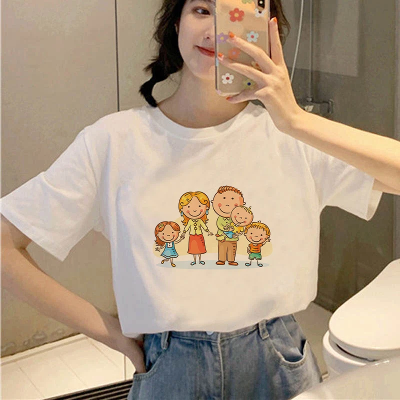 2021 Summer Short Sleeve T-shirts Top T Shirt Ladies Womens Graphic Tee O Neck Female Short sleeve O-neck Cheap Tee Casual images - 6