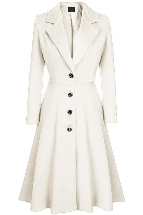 

Fannic 2020 Autumn and Winter Long Style for Women Coat Long Sleeve Fashion Casual Lapel Trench Coat Women