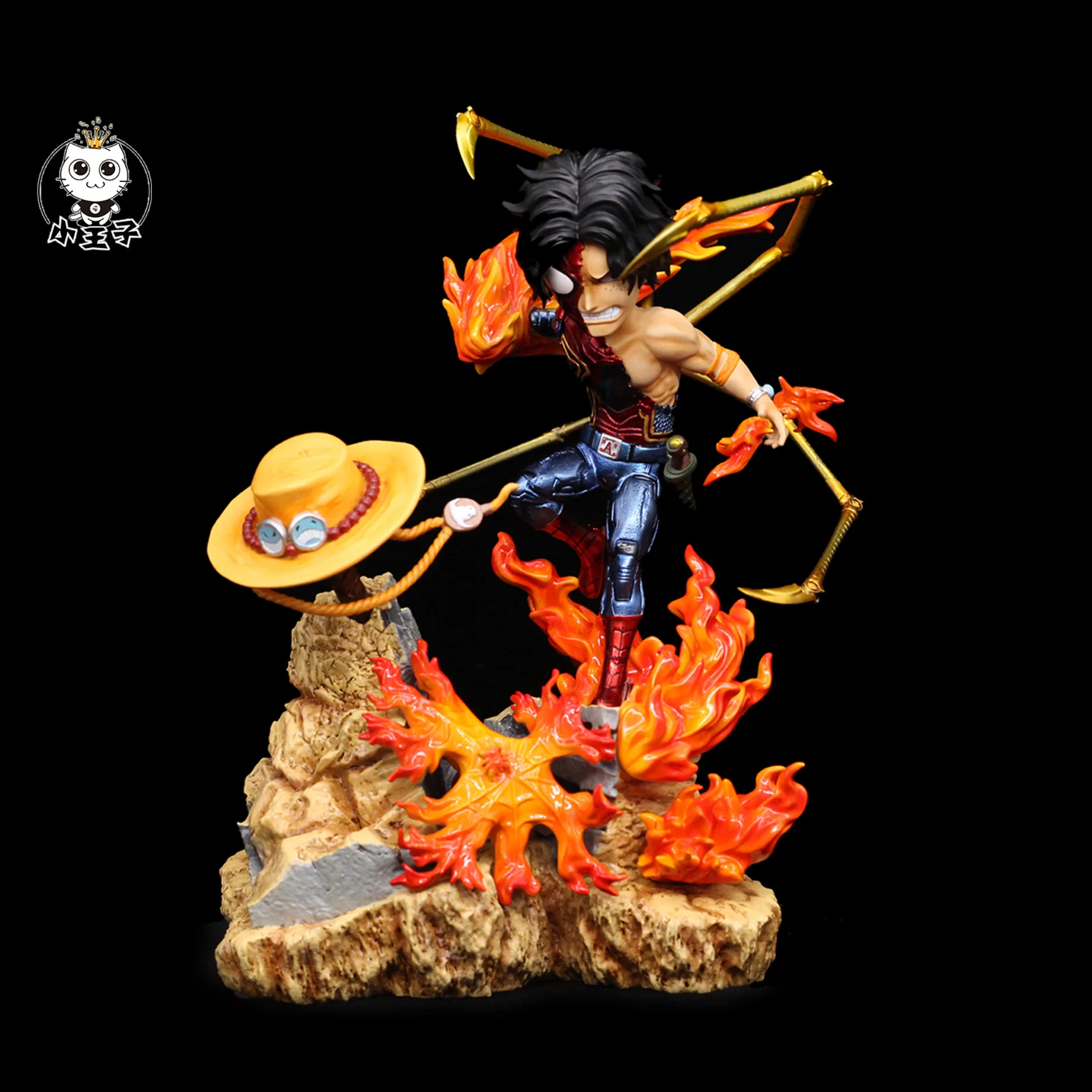 Аниме one piece SD Ace косплей Человек-Паук Марвел из Мстителей ПВХ фигурка модель игрушки