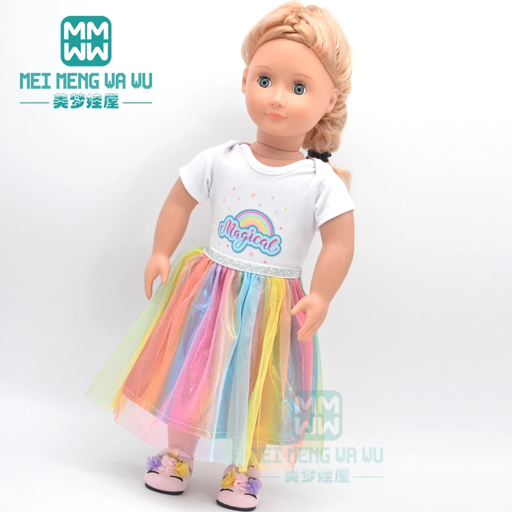 Одежда для кукол for43cm игрушка новорожденных куклы аксессуары футболка юбка с