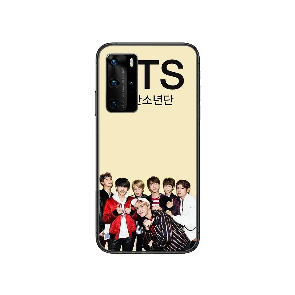 

Korean music group B-BTS KPOP Phone Case For Huawei P 40 30 20 10 9 8 Lite E Pro Plus Black Etui Coque Painting Hoesjes comic fa