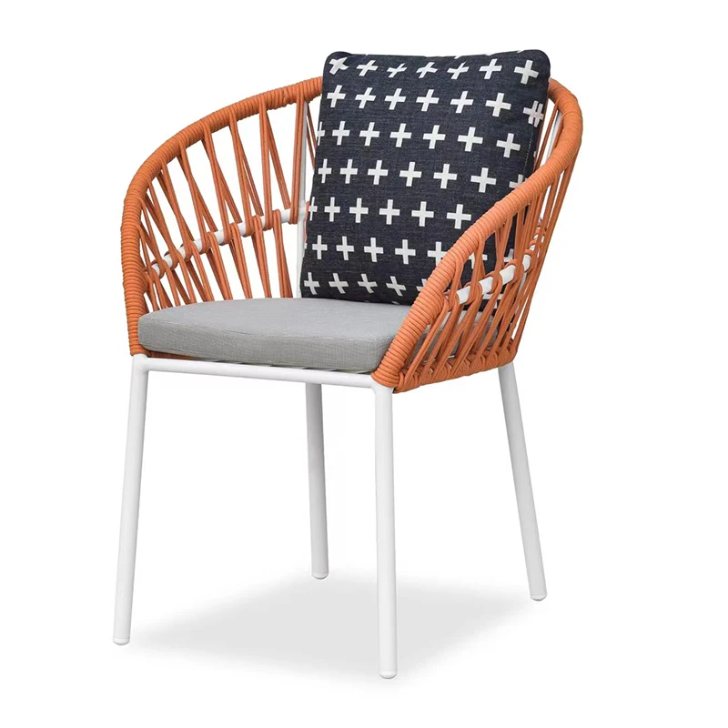 

zq Outdoor Chair Waterproof and Sun Protection Balcony Leisure Chair Coffee Dining Chair Hotel Outdoor Table and Chair